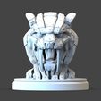 2.534.jpg Robotic Saber-Tooth Tiger Head STL – Mecha Smilodon Sculpture 3D Print Model | Sci-Fi Animal Bust