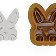 cr2.png Easter Rabbit  POLYMER clay CUTTER | stl Digital file | 25.5 mm | sharp cutter | Cookie cutter STL file | easter cutter | bunny head cutter