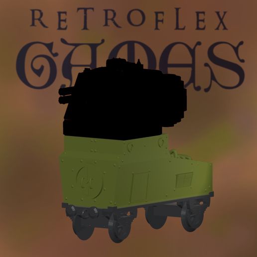 Grimdark Railroad Gun Turret Wagon