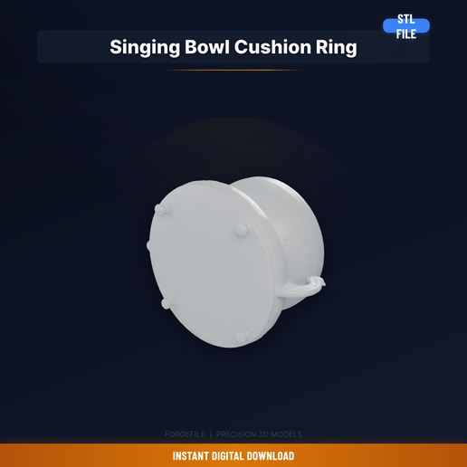 Singing Bowl Cushion Ring Stand, Holds Tibetan Bowl, - 3D Printable STL File