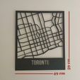 TORONTO.jpg Toronto map wall decor 3d and laser cut