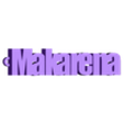 makarena.stl PACK OF NAME KEY RINGS (100 NAMES) VOLUME 2
