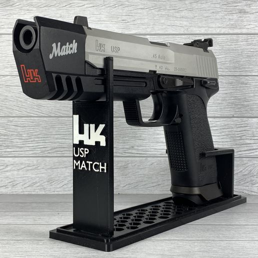 🔫 KWA KSC H&K HK USP Match Airsoft Gun Display Stand・ STL File
