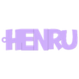 Henru.stl Nombre Llavero - Henru