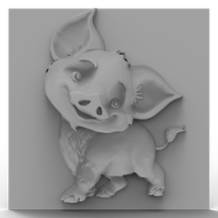 Piggy.png 3D Model STL File for CNC Router/Laser & 3D Printer Piggy