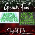 2grinch-font-full-font-1.png Grinch Hands Ornament with heart Bundle and Font / Personalized ornament with Font