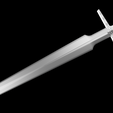 Preview02.png Geralt Silver Sword - Netflix Version 3D print model