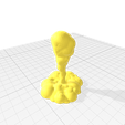 Action Figure explosion flame Effect part3-full-flame-base.png -AFEF03- Action Figure explosion flame effect 03 with missile smoke 3D print Files
