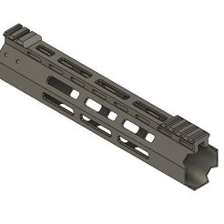 mlok-9-inch-rail.jpg STL file Airsoft 9 inch Mlok Rail・Template to download and 3D print