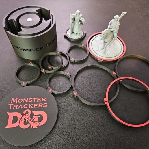 👹 DnD Monster Tracking Rings with Bloodied Condition・ 3MF File for 3D ...