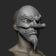 22.jpg Japanese Tengu Mask Oni Demon Mask Samurai Mask 3D print model
