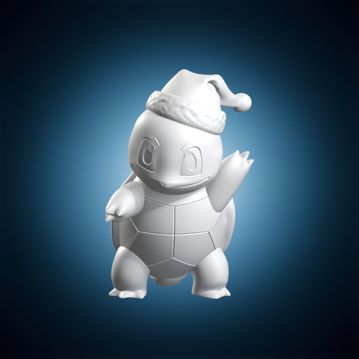 Christmas Squirtle Pokemon Santa Hat