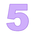 5_with_top_plane.stl Number 0-9 with editable top area