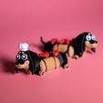 Articulated-Dachshund-Duo---Cute-3D-Printed-Toy-Keychain_3.jpg 🌭Articulated Dachshund Duo – Cute 3D Printed Toy & Keychain (Hot Dog Costume Bonus)