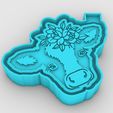 cow-with-flowers-on-its-head_2.jpg cow with flowers on its head - freshie mold - silicone mold box