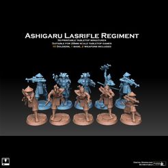 ashigaru-laser-insta.jpg 3D file Ashigaru Lasrifle Regiment・3D printing idea to download, SharedogMiniatures