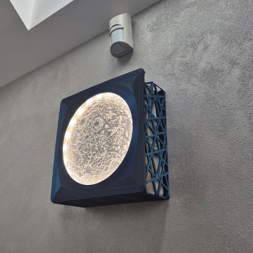Router cover box with moon lamp - 3D model önizlemesi