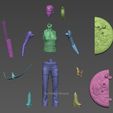 PIECES.jpg Tomb Raider  Alicia Vikander 3D Printable Model
