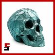 cults3D-1.jpg Skull Voronoi Low Poly