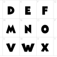 Angella.png Complete alphabet typography Angella cookie cutter