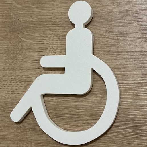 Barrier-free WC sign // Clear labeling with symbolic power 3D model