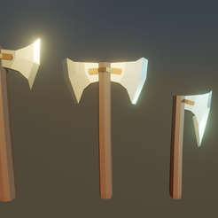 Axe-1.png Free low poly axe set