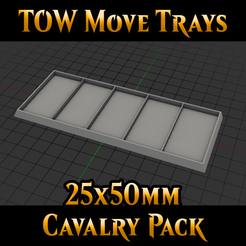 Miniature.png The Old World  - Move Tray Pack - Native 25x50mm Cavalry