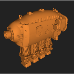 Hirth504_assembled_04.png 3D file Hirth HM 504 engine 1/32・3D printer design to download