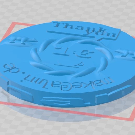 Thank you coin 3D model