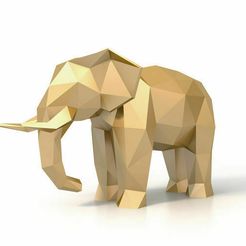 elefante.jpg Файл OBJ ELEFANTE GEOMETRICO LOW POLY・Модель для загрузки и 3D печати
