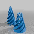 cone2.webp Cône spiralé imprimable en 3D - Jouet anti-stress pour la concentration et la relaxation