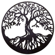 arbre.png STL-Datei Tree of Life in a circle kostenlos・Modell zum 3D-Drucken zum herunterladen