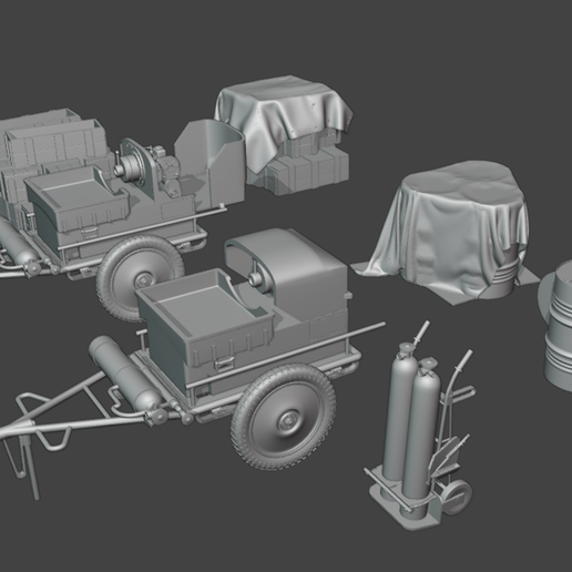 w23y.png 1/72 Набор наземных тележек Люфтваффе