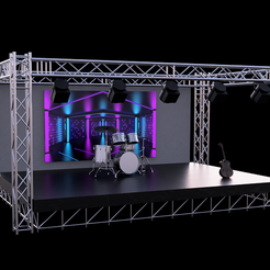 ~~ Z =e ox il Canad cS <0 60-60-45 AER Free STL file Rock Concert Stage・Design to download and 3D print
