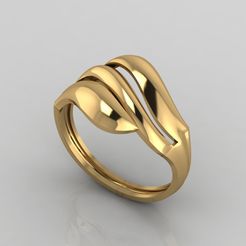 55-1.jpg STL file PLAIN RING WOMEN READY STL 3DM MODELS WOMENS RINGS 3D MODELS・Design to download and 3D print
