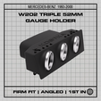 W202-Triple-Gauge-Holder-Cover.png W202 / S202 Triple 52mm Gauge Holder