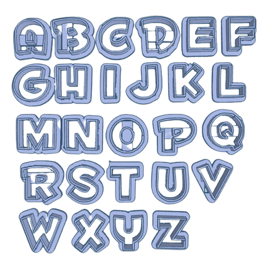 STL file Alphabet Cutter Set 1・3D printer design to download・Cults