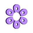 6 petal pieces.STL Flower Assembly Puzzle for Kids
