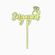 engaged.png Engaged cake topper