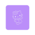 HellowKitty004-7cm12x12.stl Set Stencil + Cutter "Hellow Kitty #1".
