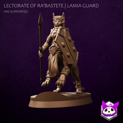 Lamia-Guard-Female-F.png 3D file Lectorate of Ra'Bastete | Lamia Female Guard・3D printable design to download