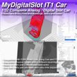 MyDigitalSlot IT1.Car 732 Complete Analog / Digital Slot Car ~ hassis’and'Body; Rims and Bushings, Gears‘an MyDigitalSlot IT1 Car, 1/32 Complete Analog / Digital Slot Car