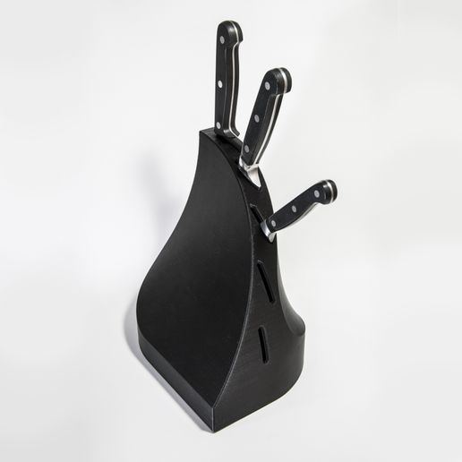 Curved Knife Holder 3D model preview