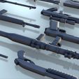 13.jpg Set of Modern weapons (4) - (+ pre supported) Flames of war Bolt Action Modern AK-47 CTAR M16 RPG UZI Kalachnikov