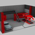 1.png Diorama Garage | Diecast Garage | 1:64 1/64 |