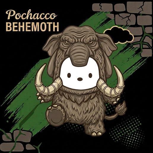 #02 — Pochacco x Behemoth — HK x Godzilla Happy Meal Inspired Figurine