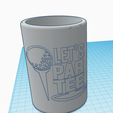 LetsPartee.png 7 - Golf Funny Beer Can Koozies / Holders