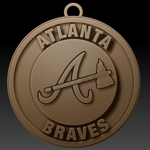 🗝️ MLB Atlanta Braves keychain Badge Printable and renderable・ 3D File ...