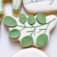 greenery-branch-cookie-cutter-leaves.jpg Cortador de bolachas com folhas de ramos de verdura de 5 tamanhos - Arestas de corte afiadas!