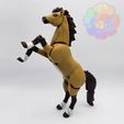horse_01_wm2.jpg Файл STL Лошадь - Flexi Articulated Animal (печать на месте, без опор)・Модель для загрузки и печати в формате 3D
